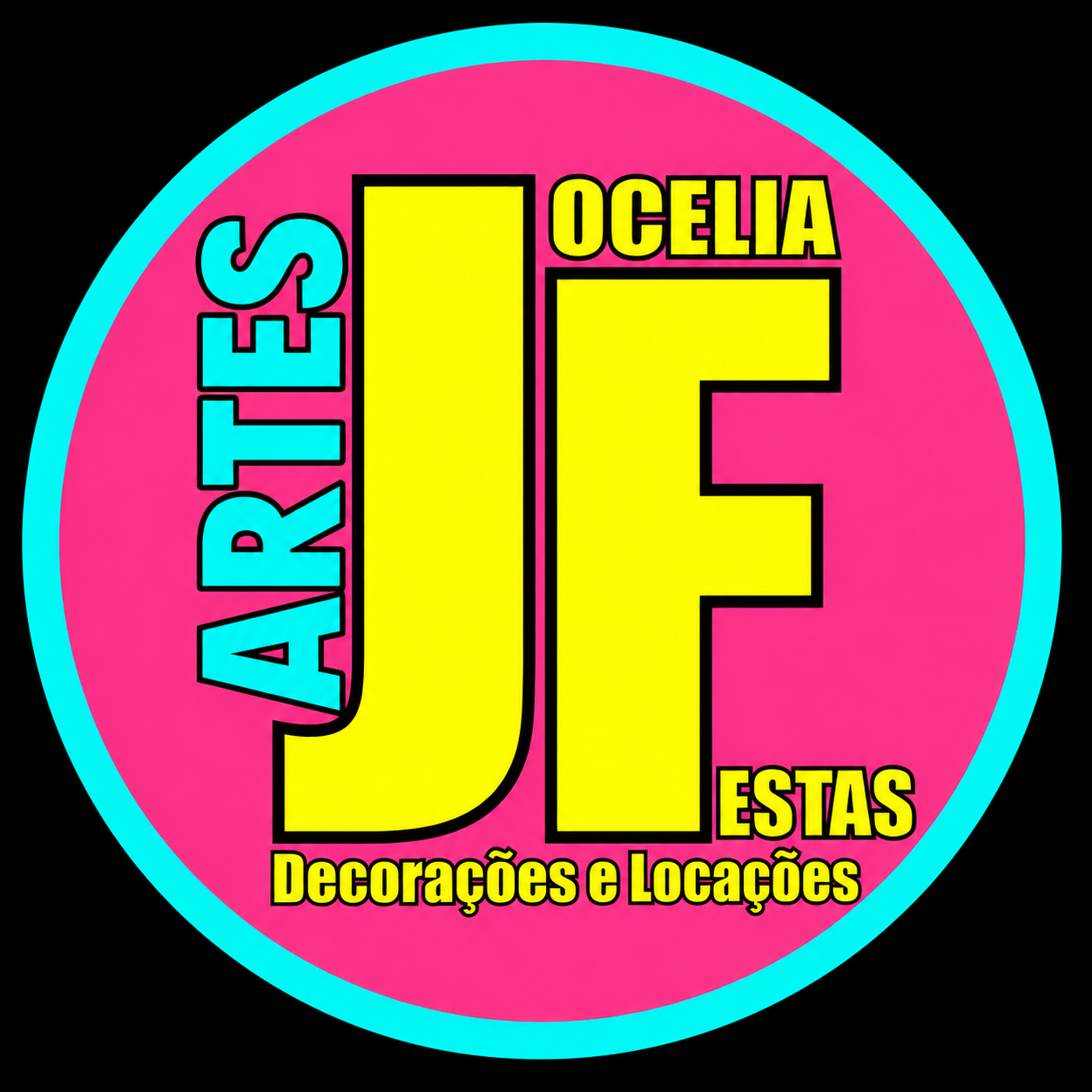 Logo original completa da Jocelia Festas